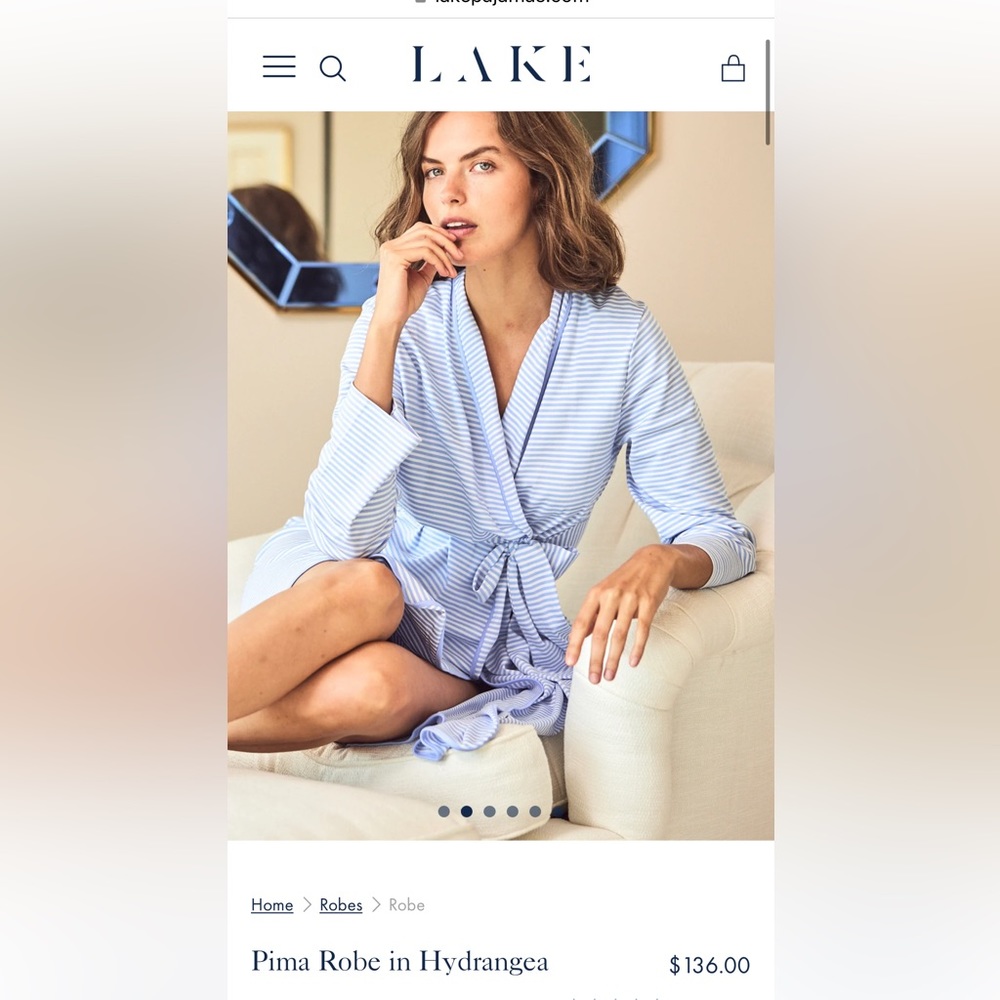 Lake Pajamas Pima Robe